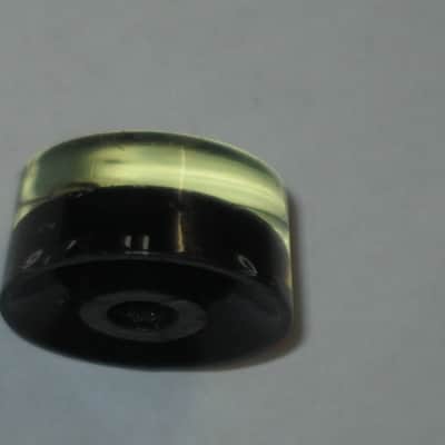 ONE (1 individual knob) unknown brand used (INNER Upper Center area has INTERNAL cracks) Black Speed Knob (numbers 0 to 11) black hard plastic with off white numbers & white dashes -- Funny & Rare, for 24 spline shaft image 16