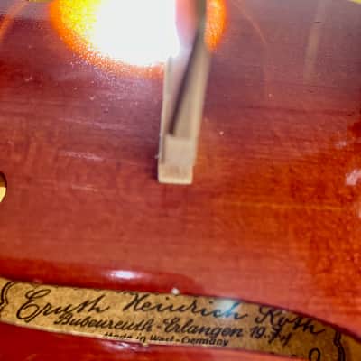 Ernst Heinrich Roth 4/4 violin Stradivarius copy 1971 - red brown image 14