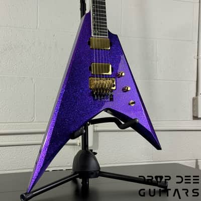 ESP USA V-II FR Electric Guitar w/ Case - Purple Sparkle image 3