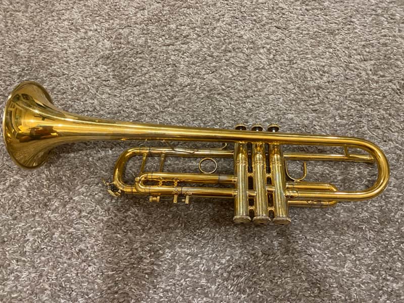 1992 Bach Stradivarius 18037 Bb Trumpet – Rare Gold Plate over Silver – ML Bore image 1