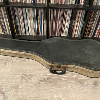 Vintage 1960’s 2 Tone Guitar Case Black / Cream Tweed w Red Interior Harmony Stratotone Danelectro Silvertone Regal Kay Gibson Gretsch Mosrite Burns image 1