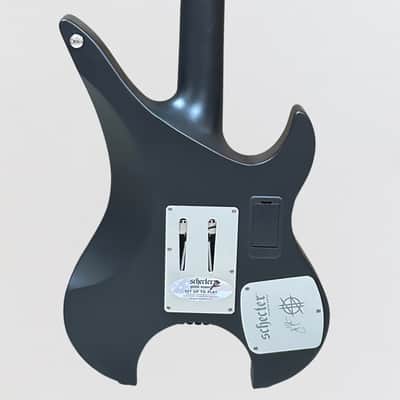 Schecter Synyster Gates Custom-6 TR-S Headless Left-Handed Electric Guitar - Satin Black image 4