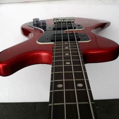 JOLANA DISCO BASS Rare Soviet Red Vintage Czechoslovakian bass with soft case USSR image 5