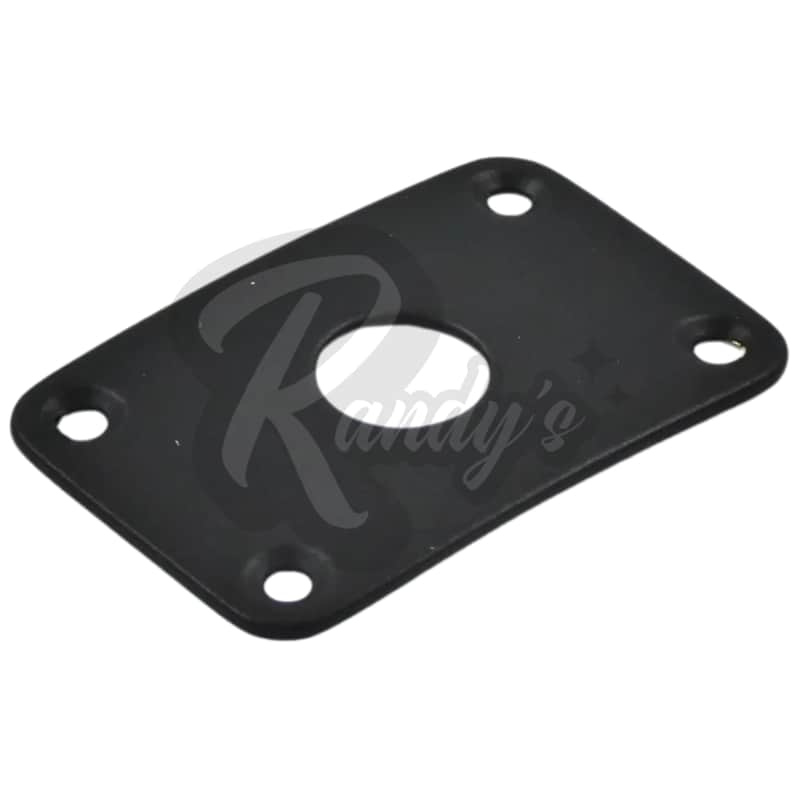 Advanced Plating 1022SBPC Input Jack Plate (Rectangle) - Fits Gibson® Explorer-Solar Black Powder Coat image 1