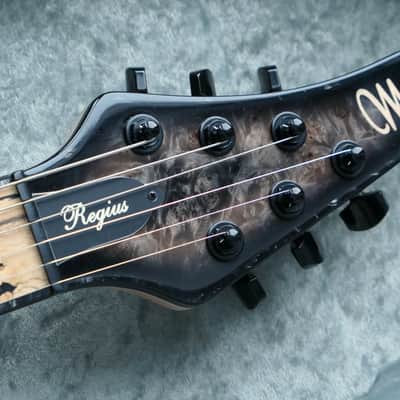 Mayones Regius 6 Galaxy Eye Black Gloss, Pale Moon Ebony Fretboard + Hiscox Case image 4
