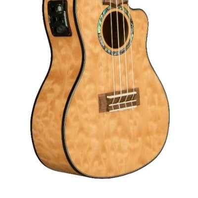 Lanikai Model QM-NACEC Quilted Maple Cutaway Electric Acoustic Concert Ukulele image 2