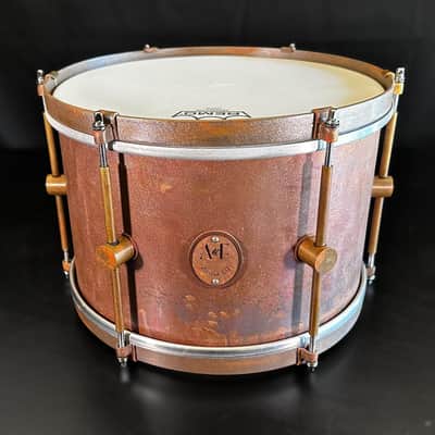 A&F Drum Co. Raw Copper Bop Drum Set (12/14/18) 2025 - Copper Patina image 7
