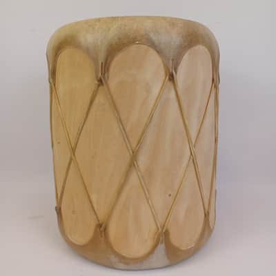16x13"Hand Carved Log Drum Rawhide Medicine Shamanic Ritual Percussion Music+Med image 3