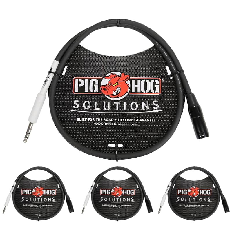 New - Pig Hog PX4T6 Patch Cable Stereo Balanced Adapt Xlr Male To 1/4" Trs, 6ft image 1