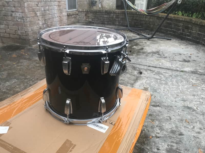 Ludwig Super classic 1990s - Black lacquer 13 x 12 tom 4 ply modular image 1