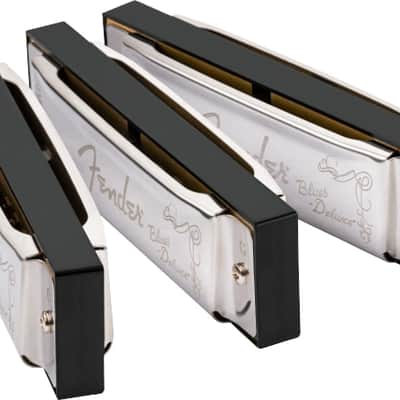 Fender Blues Deluxe Harmonica, Pack of 3, with Case image 2