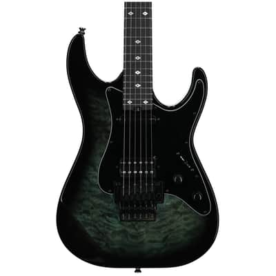 Kramer Volante Quilt HSFR Electric Guitar (with Gig Bag), Aqua Burst image 4