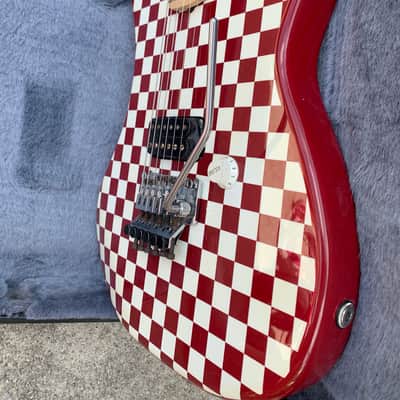Kramer (MusicYo) 1984 Custom 2005 Red and White Checkerboard image 7