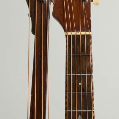 Knutsen 16 String Harp Guitar, c. 1914, black gig bag case. image 5