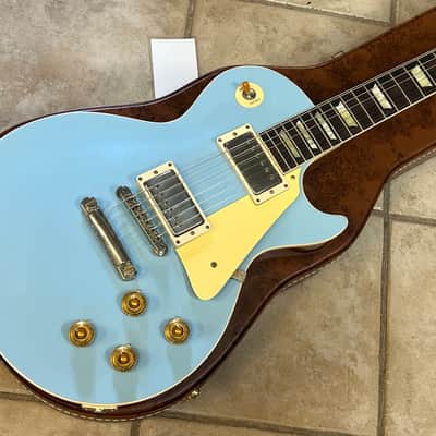 2025 Gibson Custom M2M 57 Reissue Les Paul Standard Chambered Frost Blue VOS image 1
