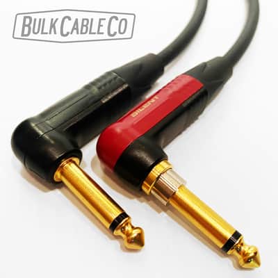 3.5 FT - Mogami 2524 Silent Guitar Cable - Neutrik "No Pop" Right Angle Connector To Neutrik Right Angle Gold Right Plug - NP2RX-AU-SILENT To NP2RX-B Ends image 6