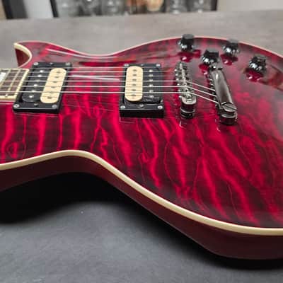 ESP Eclipse II Singlecut AAA Quilt Top 4-Knob LP Seymour Duncan HH Pro Artist Studio Red Guitar MIJ Japan STBC image 8