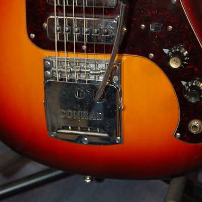 Conrad 4 Pickup Baritone Pro Setup Original Case 1966 Sunburst image 3