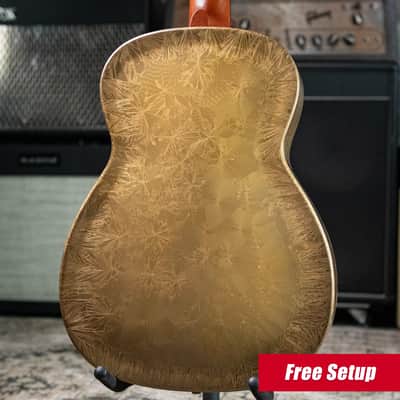National Gold Dueco 14-Fret Resonator Guitar with Hardshell Case image 2