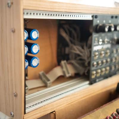 Wood 72hp Eurorack Case w/ Hexinverter Jupiter Storm and Galilean Moons image 3