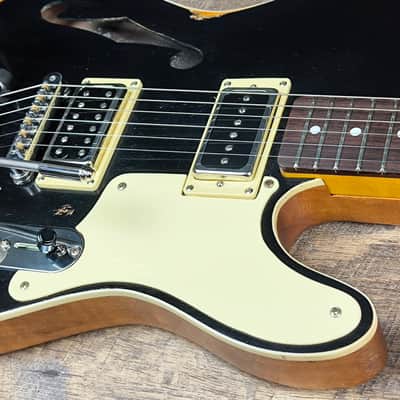 MyDream Partcaster Custom Built - Relic Black Thinline Gibson Scale Duesenberg image 4