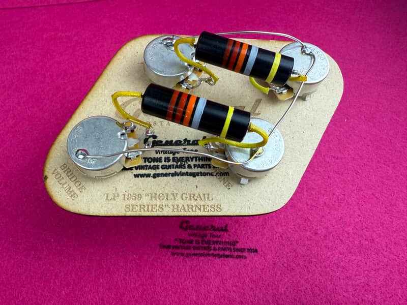 General Vintage Tone Prewired Harness electronics for Les Paul ®️ 1956 - 1959 CTS Burst taper pots 550k image 1