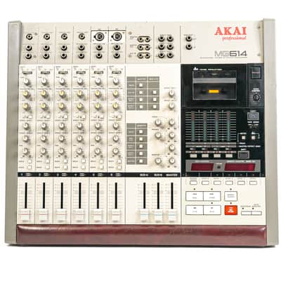 Akai MG614 - 6 Channel Mixer / 4 Track Cassette Recorder w/ Power Cord & Manual image 2
