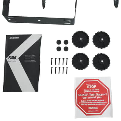 8 Kicker KB6 6.5" Black Indoor/Outdoor Home Theater Speakers+Multi-Zone Receiver image 11