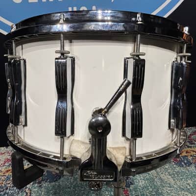 Ludwig - 8x14" 1970s 12 Lug Coliseum Classic Snare Drum, White Cortex image 5