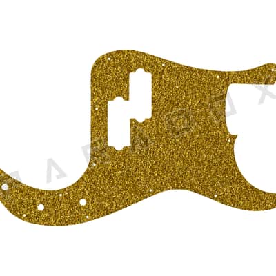 Custom Pickguard For 1999 - 2012 Made in Indonesia Squier Affinity Precision Bass - Gold Sparkle Acrylic .112"