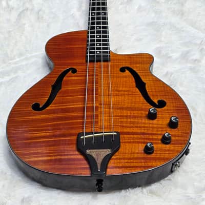 2010 Epiphone Zenith Bass Guitar - Mint - Gorgeous Flame Maple Top image 1