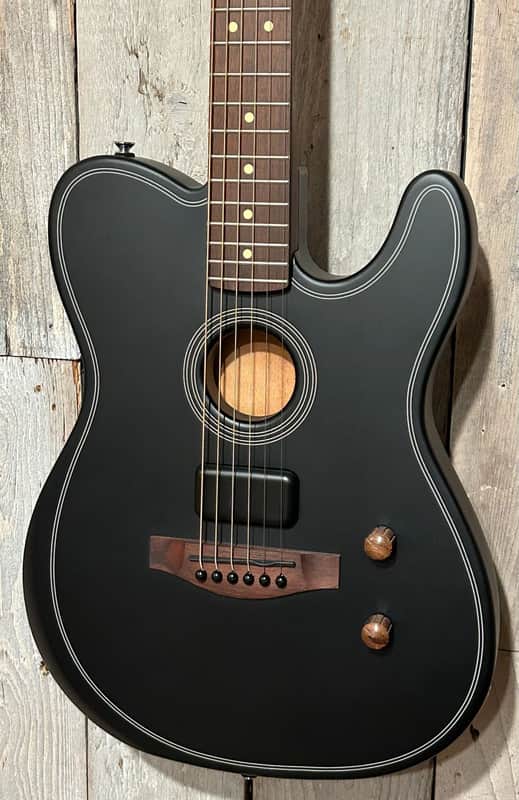 NEW Fender Acoustasonic Standard Telecaster - Black, Support Small Business and Buy It Here! Pro Set Up Included! image 1