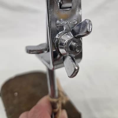 1970s Ludwig No. 133 Bass Drum Hoop Mount Cow Bell Holder W/ Crusty 5" Cowbell (245-41) image 3