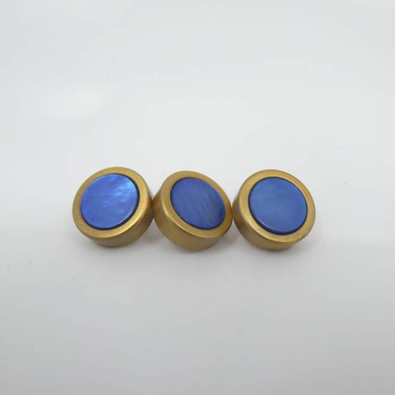Adams Custom Series Trumpet Finger Buttons - Satin Gold/Blue Inlay image 1
