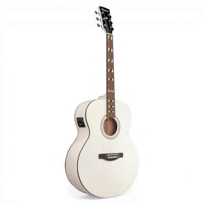 Ibanez AJ70M2E Artwood Series Acoustic-Electric Guitar Pearl White High Gloss Solid Sitka Spruce Top image 3