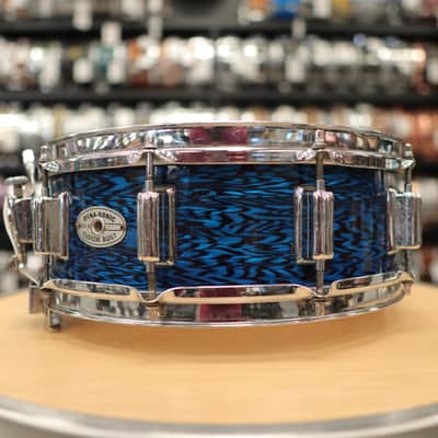 1969 Rogers Dyna-Sonic Wood 5x14" Snare Drum (Blue Onyx) image 6