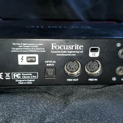 Focusrite Clarett 2Pre Thunderbolt Audio Interface 2010s - Red image 3