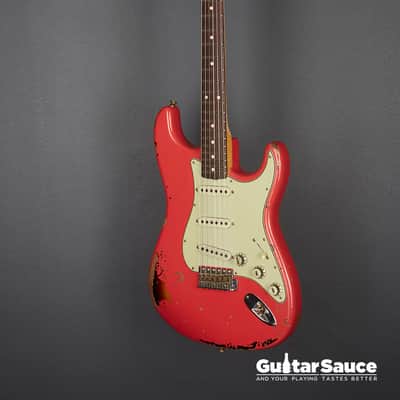 Fender Custom Shop 63 Stratocaster Landau Fiesta Red Over Sunburst 2024 (Cod. 1498UG) image 4