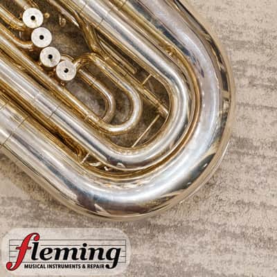 Miraphone CC1291 Professional 5-Valve 5/4 CC Tuba - Silver Plate image 12