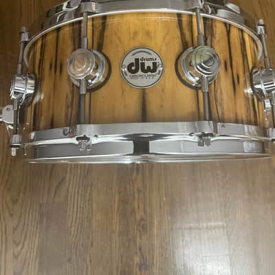 DW DW Collectors EXOTIC lacquer DIE CAST HOOPS 6”x14” Snare Drum - EXOTIC LACQUER IVORY EBONY image 6