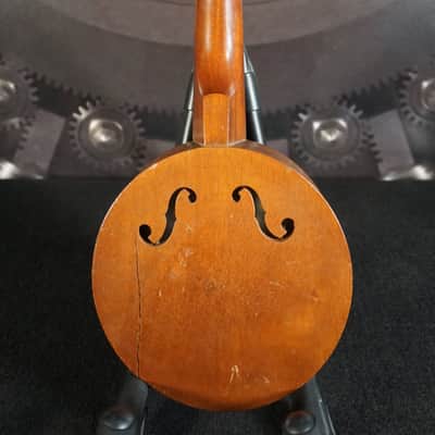 Antique Banjolele Ukulele - Closed Back with F Holes image 8