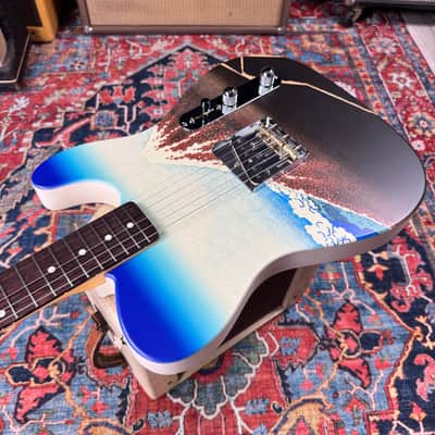 2024 Fender Japan Art Canvas Esquire by Katsushika Hokusai  Mint w/ Case & Hangtags image 8