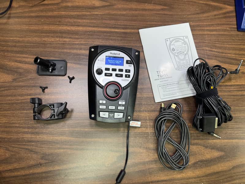 Roland TD-11 V-Drum Module w/Mount, Clamp, VEX, Wiring Harness, & More - 07G0066 image 1
