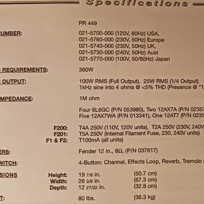 Fender Twin Amp 2007 100w image 9