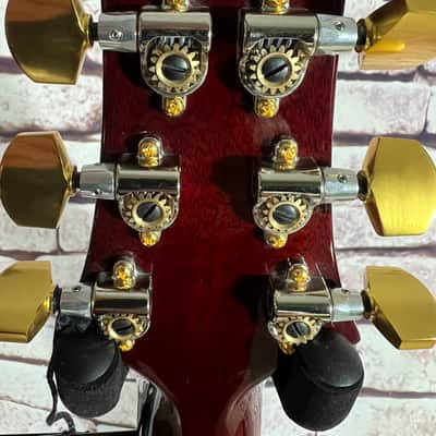 PRS Studio Wood Library 10 Top Flame Fire Redburst Mahagony Back Red Tiger Paisley image 13