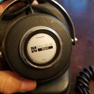 Panasonic EAH-20 Hi-Fi Stereo Headphones Japan 1970s - Chrome and black plastic/rubber image 7