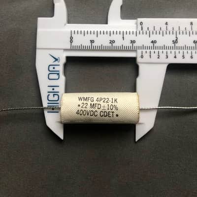 2 Cornell Dubilier .22 uF 400V Mylar Tone Capacitors, Test good, 1970s NOS image 5
