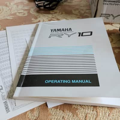 Yamaha RY10 drum machine with power supply, original manuals, box image 7