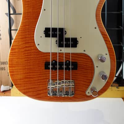 Fender AJB-100 Aerodyne Jazz Bass Special 2006 - 2008 - Flame Amber - READ DESCRIPTION image 2