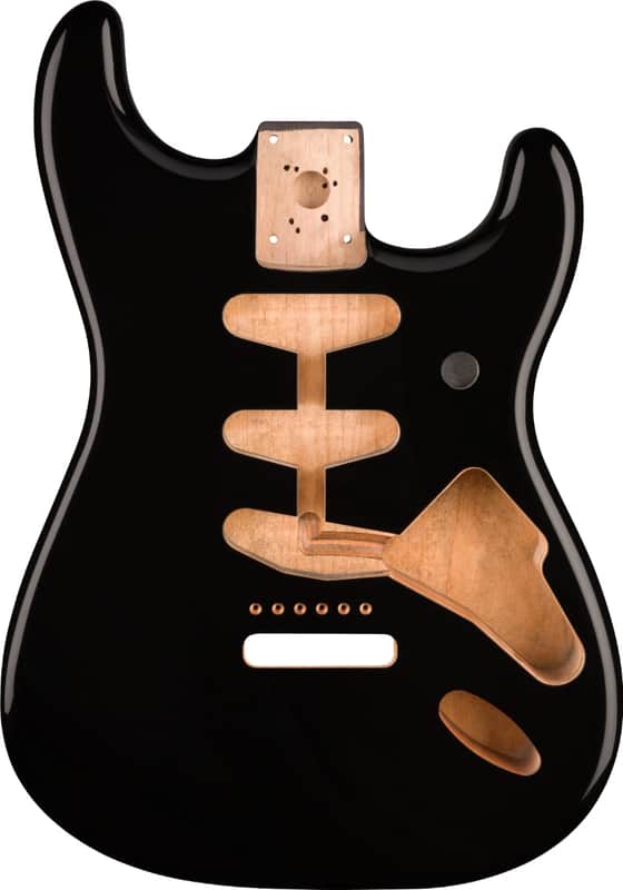 Fender Classic Series 60's Stratocaster SSS Alder Body Vintage Bridge Mount, Black image 1